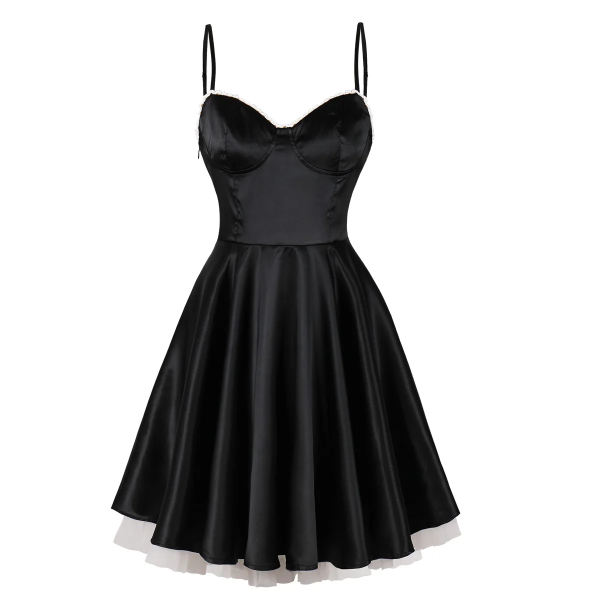 

Французское элегантное ретро Хепберн с v-образным вырезом на подтяжках из гладкого шелка, летнее однотонное нежное темпераментное милое платье для девочек на день рождения