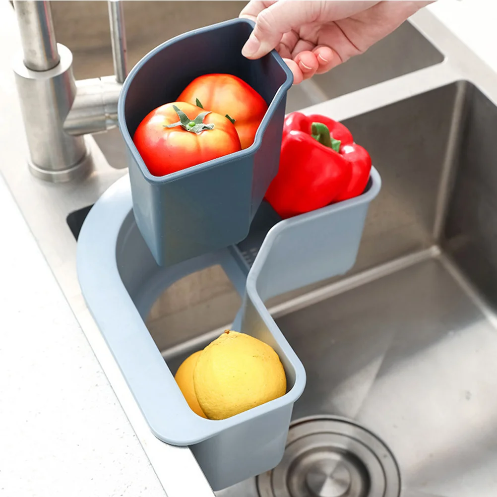 

1pc Kitchen Sink Strainer Rack Premium Pp Material Smooth Edges Triangular Drain Organizer For Small Accessories Storage