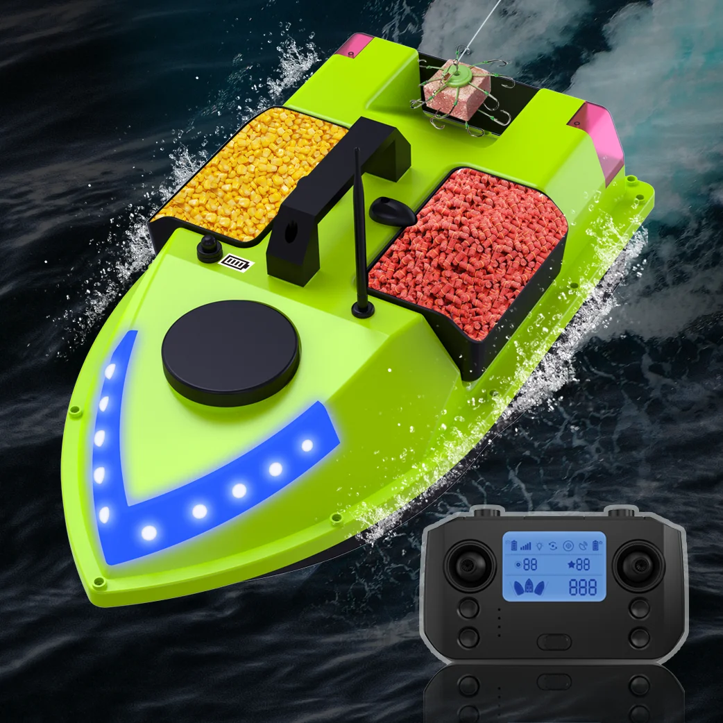 Smart Remote Control Fishing Bait Boat For Bass Fishing With Auto Bait Casting And GPS Positioning Fishing Bait Boat