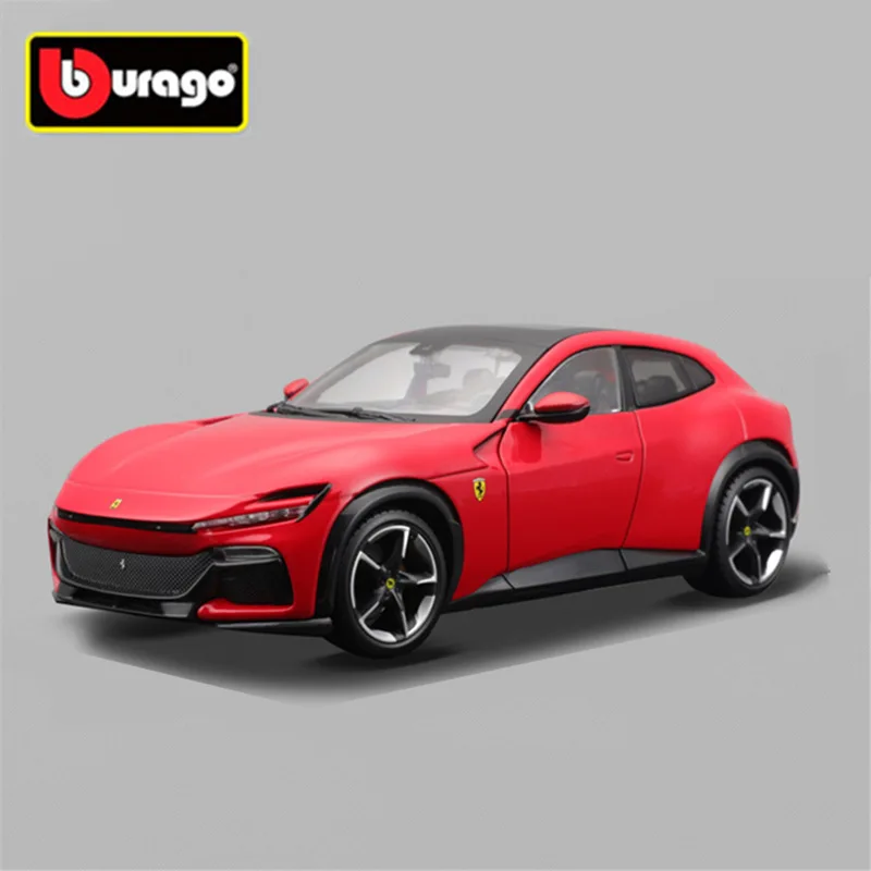 Bburago-Ferrari FUV SUV Purosangue Alloy Sports Car Model, Diecast Metal, Carros de Corrida, Simulação Kids Toys Presente, 1:25