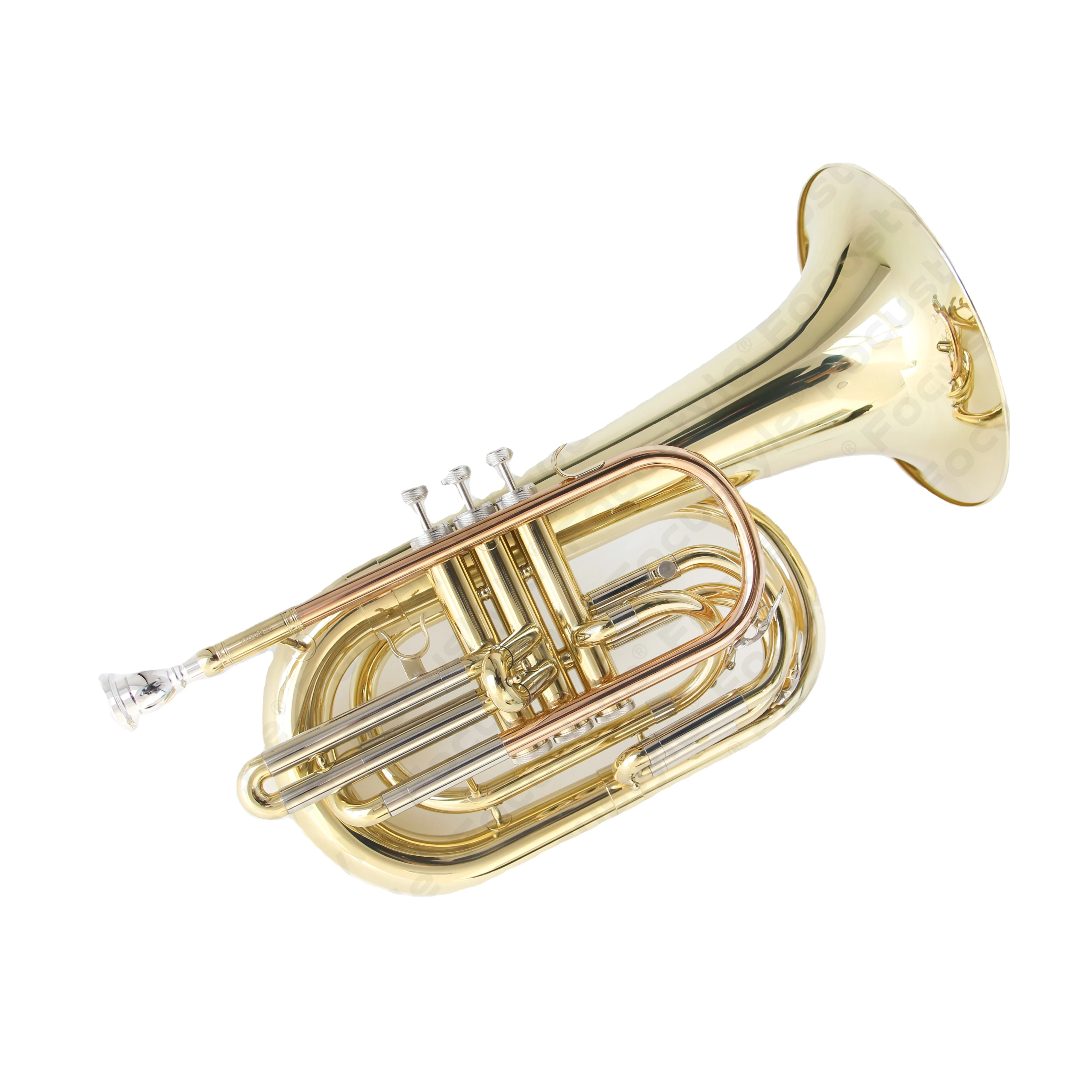 FMBT-250 Brass Bb Marching Baritone High Quality Clear Lacquer Finish Marching Instrument Baritone