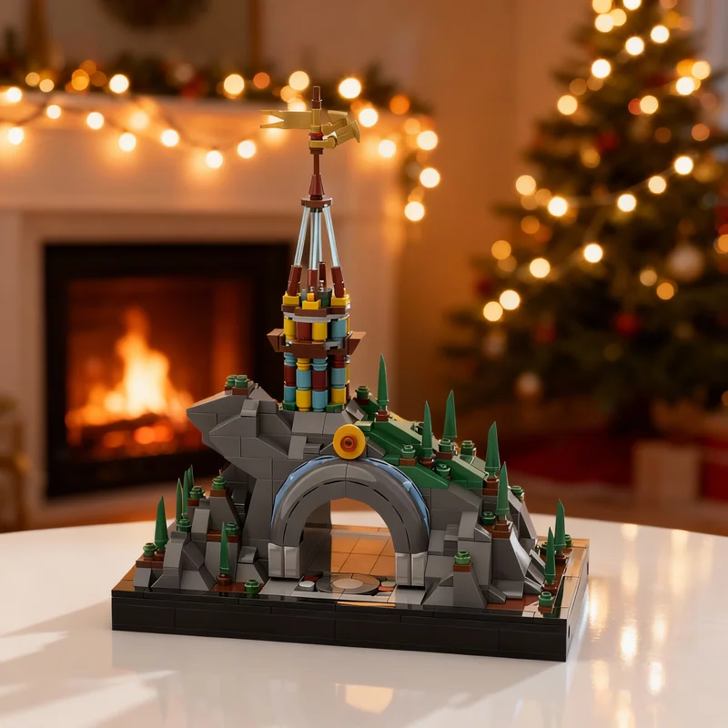 

668 деталей MOC DRAGON ISLE BERK PORTAL, универсальный конструктор, архитектурная модель, игрушка, идея для подарка на Рождество, развивающий конструктор