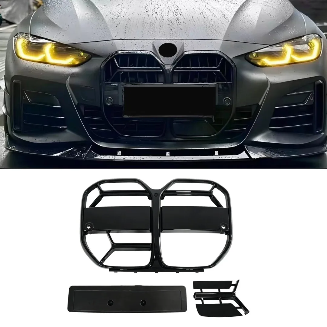 For BMW 4 Series G26 4 Doors 2021-2024 Sport Middle Mesh Front Mask Grid Bumper Grille Grill Car Tuning Direct Fit Replacement