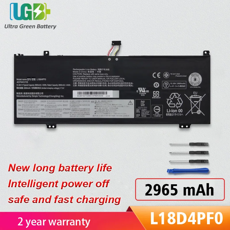 

UGB Новый L18D4PF0 L18M4PF0 L18D4PF0 аккумулятор для Lenovo ThinkBook 13S-IWL 13S-IML 14S-IWL 14S-IML V540S 14IWL S540-14-IWL