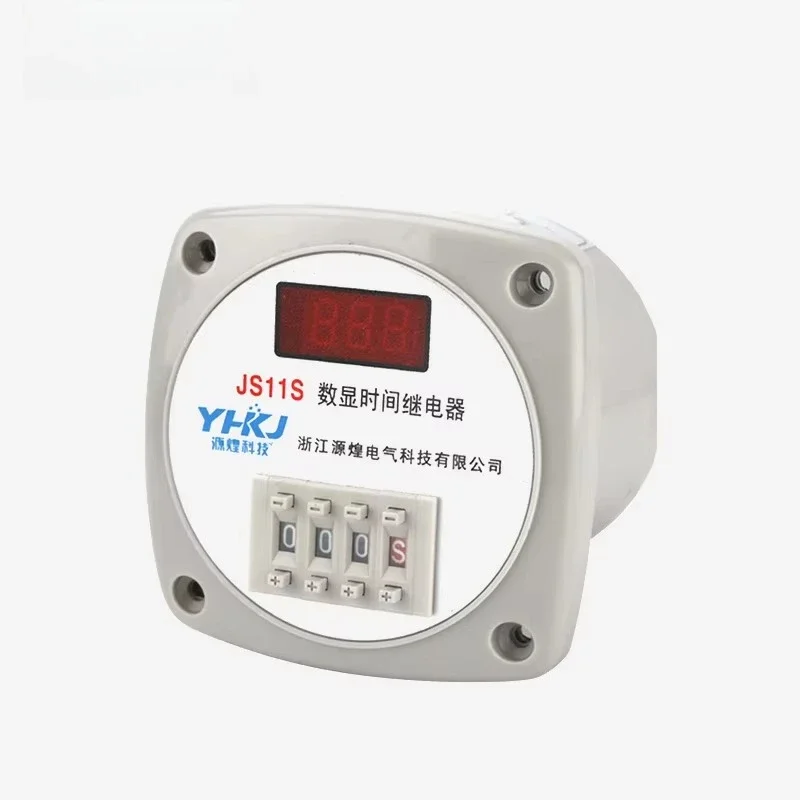 JS11S Digital Display Time Relay 0.01-9.99S 0.1-99.9S 1-999S 1-999M 0.01S-999H Delay Time Switch Timer AC220V AC380V