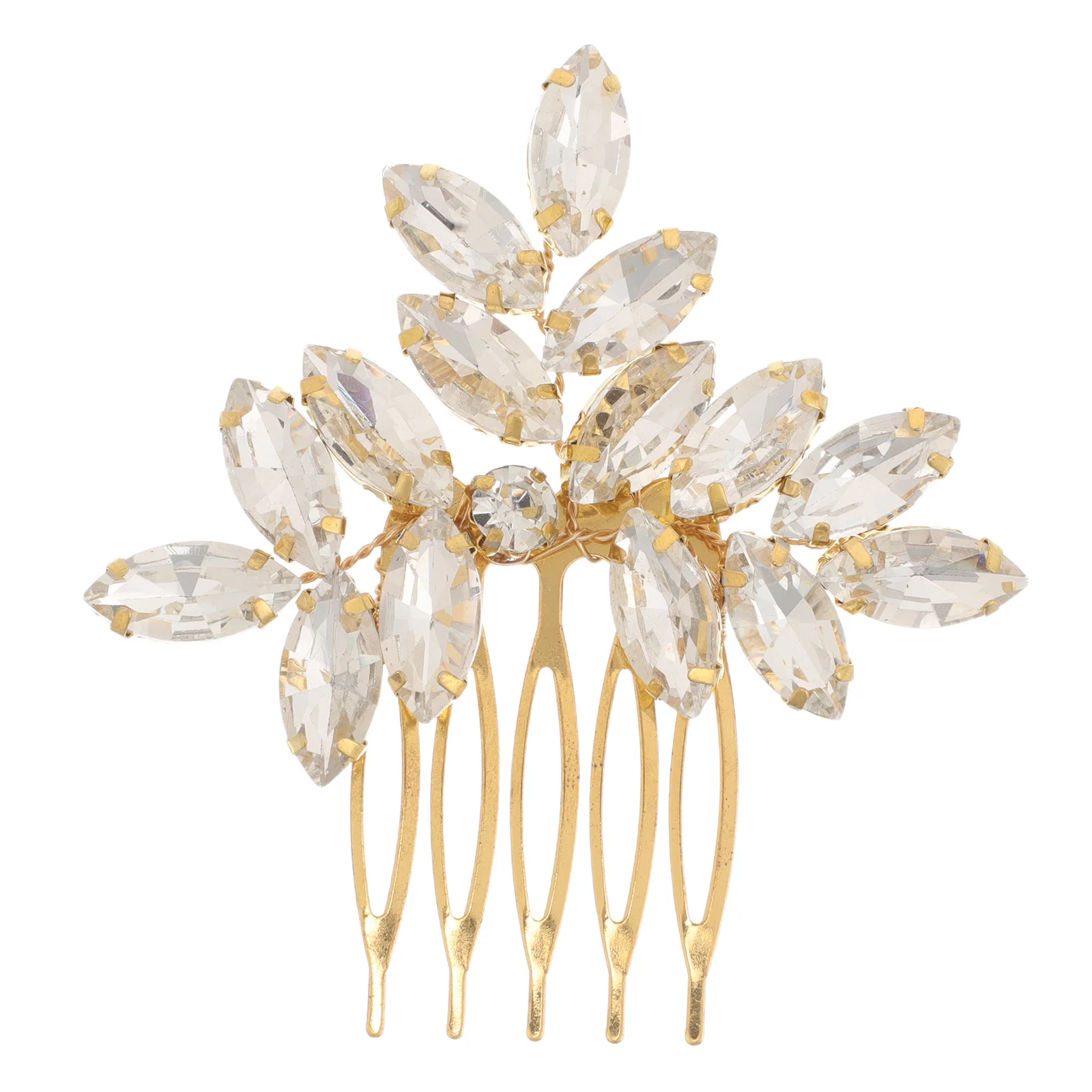 

Gold Marquise Rhinestone Hair Comb Elegant Bridal Wedding Hair Accessories Bridesmaid Side Combs Women Bridesmaid Side Combs
