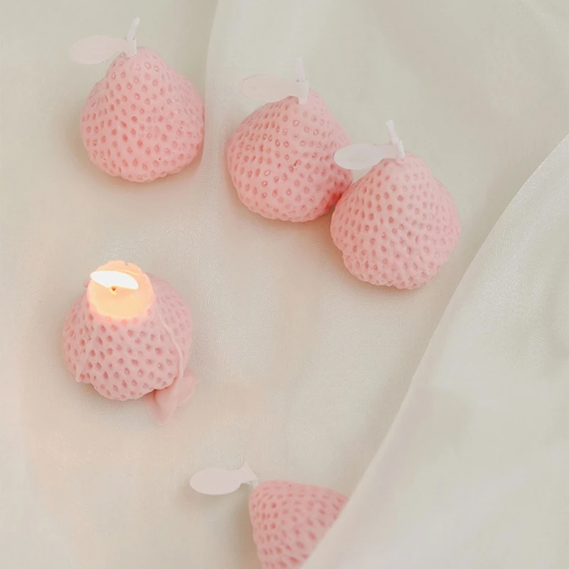 Strawberry Decorative Aromatic Candles Soy Wax Scented for Birthday Wedding Party Bedroom Bathroom Decoration Women Gift