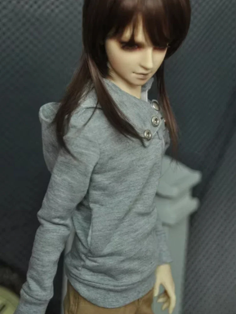 （Customize 30 Days） toy 1/3 1/4 uncle Doll clothes BJD/SD doll props Accessories clothes diagonal zipper long-sleeved shirt 1pcs