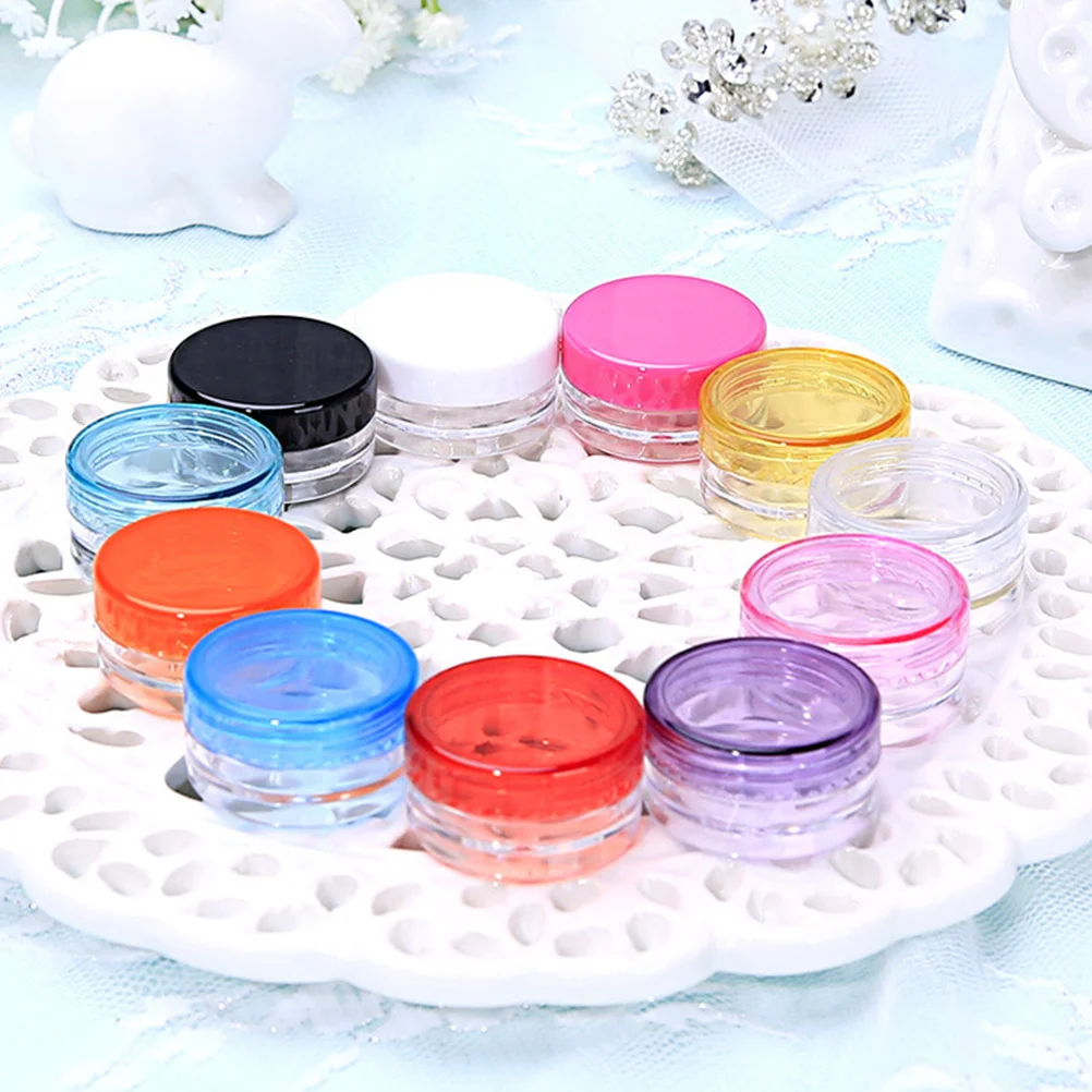 

56Pcs Face Cream Jars Empty Round Plastic Containers Portable Leakproof Storage for Liquids Powders Samples Makeup