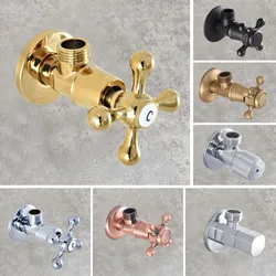 Brass Cross Handles Bathroom Angle Stop Valve 1/2
