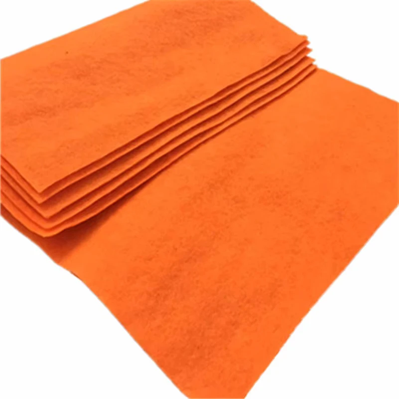orange Non Woven Felt Fabric Sheets Fiber Thick Kids DIY Craft Assorted Fabric Square Embroidery Scrapbooking Craft   AA8502