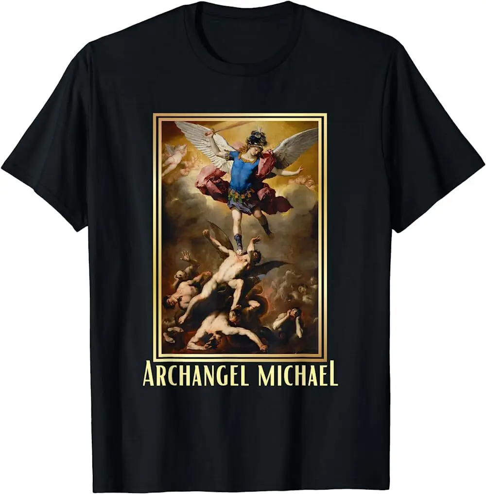 LIMITED St Michael the Archangel Protector Catholic Church Angel Gift T-Shirt