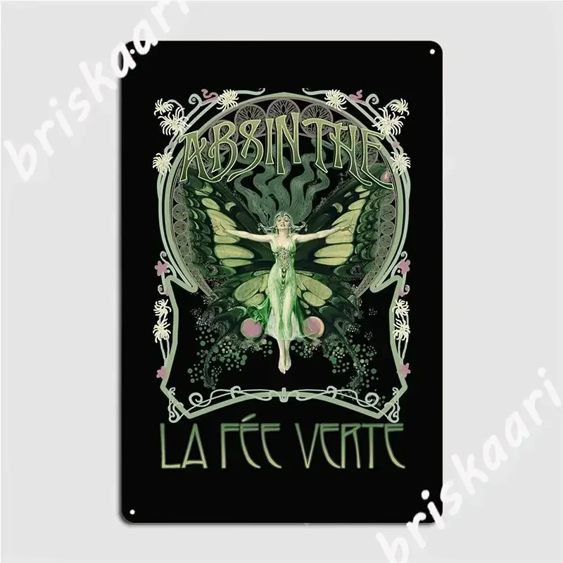 Absinthe Classic Poster Metal Plaque Poster Cinema Custom Wall Decor Cinema Iron Tin Sign Poster