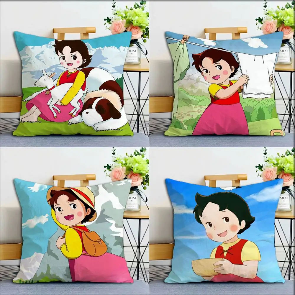 

Heidi A Girl Of The Alps World Various Sizes Square Pillow Case For Car Home Bedchamber Decor