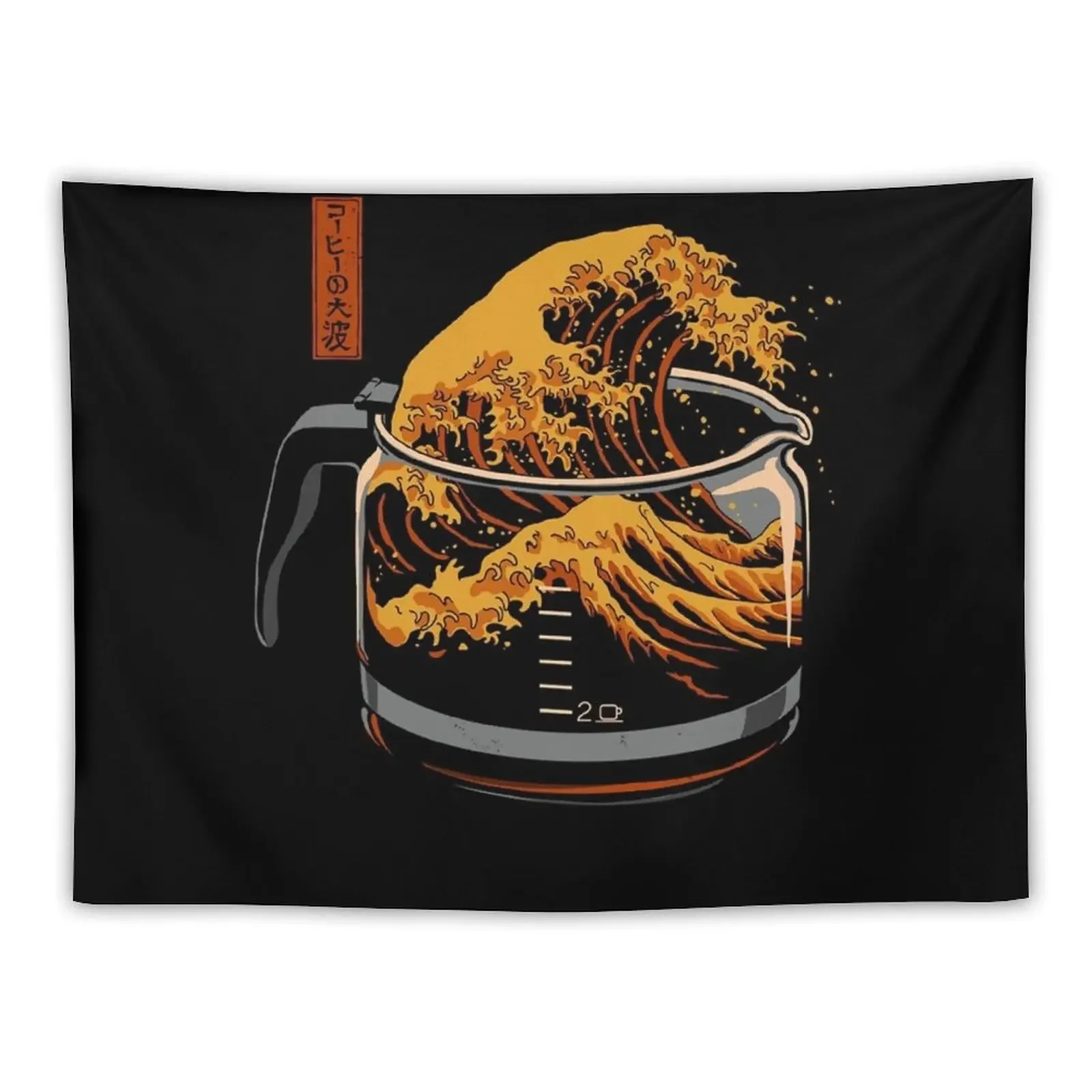 

The Great Wave of Coffee Tapestry Decor Home Home Decor Accessories Things To Decorate The Room Korean Room Decor Tapestry