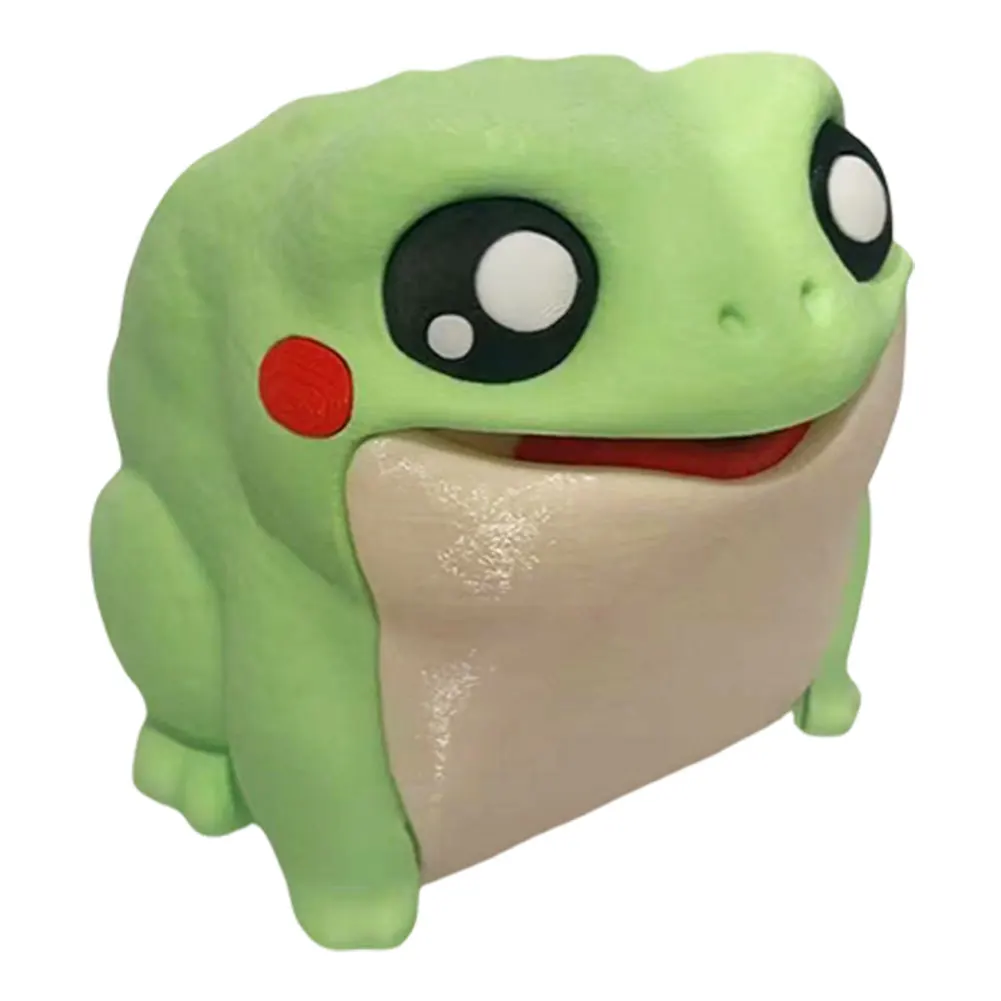 Cute Frog Toilet Paper Dispenser Interactive Frog Flip Toilet Roll Paper Case Cartoon Bathroom Organizer for Home Kitchen