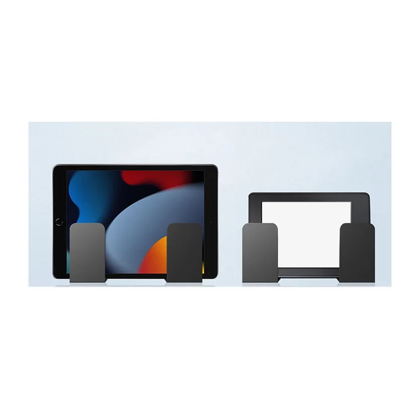 Compact Universal Wall Mount Stand For Laptop Dual Layer Design Versatile Holder And Shelf Organizer