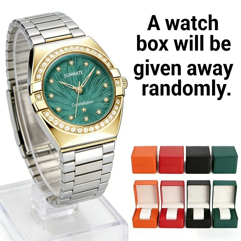 

SUNMATE Stylish and Elegant Women's Quartz Watch,Top-Tier Luxury Women's Wristwatch,Waterproof Stainless Steel Women's Wristwatc