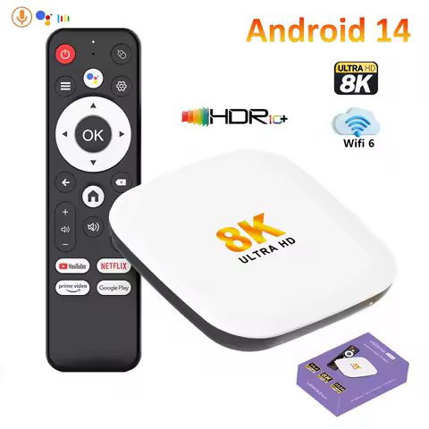 Android TV Box H96 Max TV Box 8K Ultra HD Video Google Voice Assistant Media Player Set Top Box 100M LAN Wifi6 BT5.4