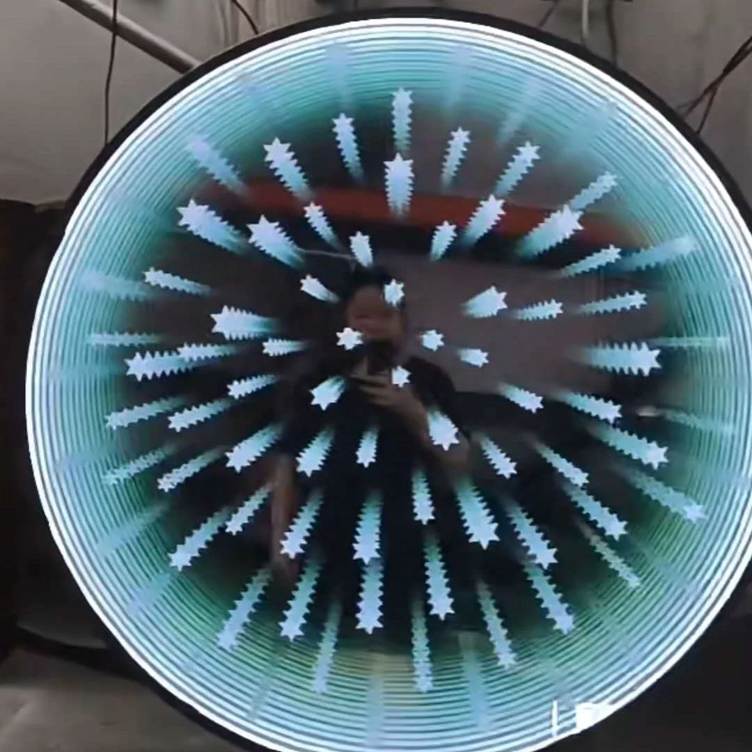IP65 Rated Round Abyss Mirror LED Projection Lights DMX512 Control Mode for Theme Park Applications
