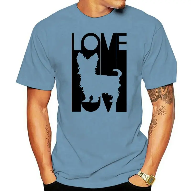 Fashion Men T shirt Yorkshire Terrier Yorkie Love T Shirt