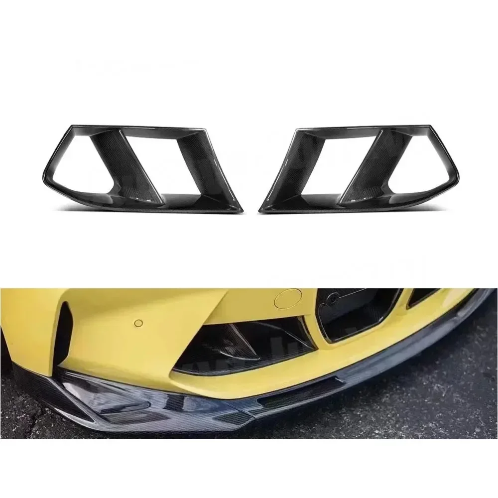 

New! For BMW 3 Series 4 Series G80 G82 G83 M3 M4 2021+ Dry Carbon Fibre Front Bumper Air Vent Trim Foglamp Mesh Grill Frame Body