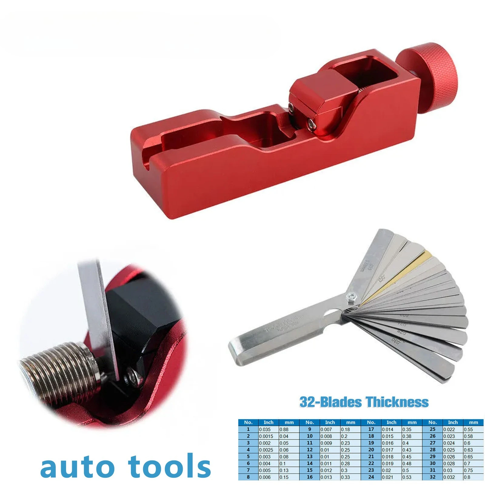 Universal Spark Plug Gap Tool 10mm 12mm 14mm 16mm Adjustable Electrode Gapper for High Turbo Power Engine