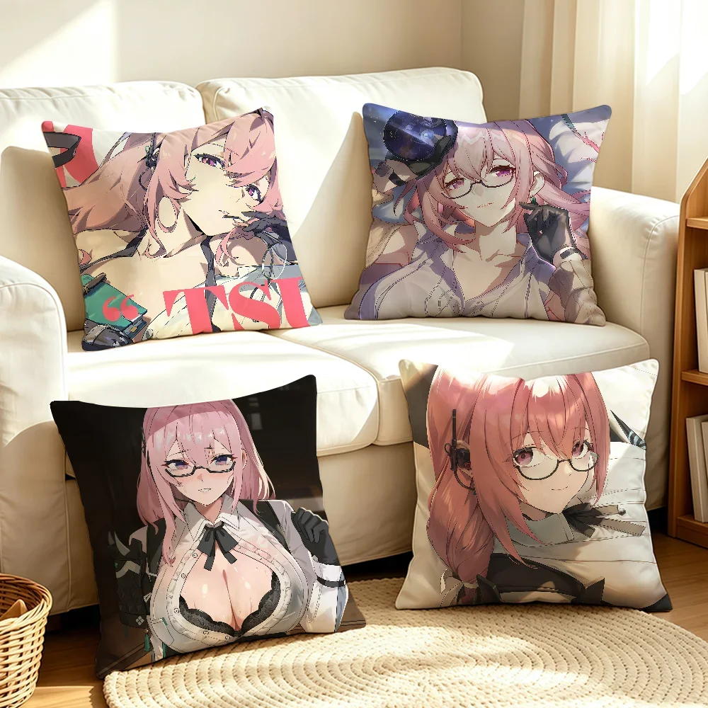 Tsukishiro Yanagi Zenless Zone Zero cushion cover Soft Smooth Hidden Zipper Washable Decorative Couch Office Housewarming Gift