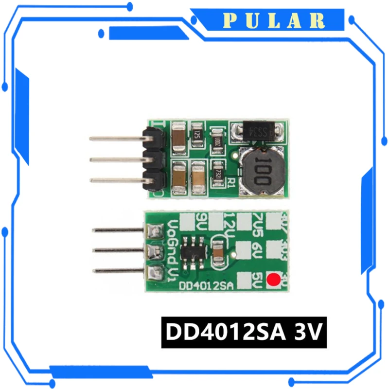 DD4012SA 1A DC 5-40V naar 3V 3.3V 3.7V 5V 6V 7.5V 9V 12V Regulator DC-DC Step-Down Buck Converter Module Board