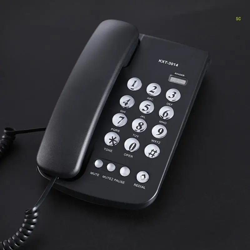 Corded Landline Telephone Desk House Phone with Large Buttons Home Phone Corded Dropship