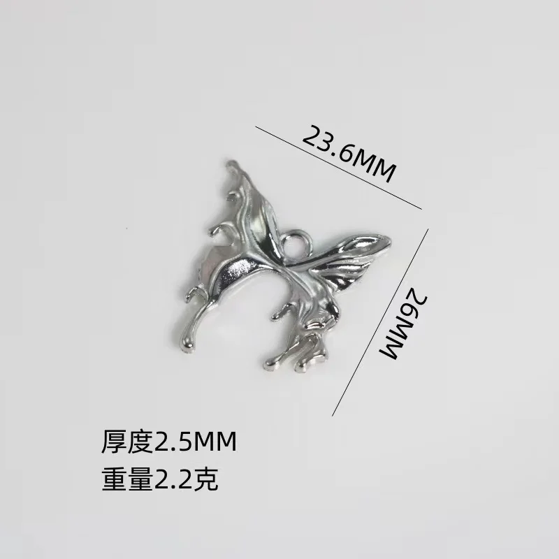 Breloques papillon en alliage, pendentif papillon pour bijoux, bracelet de bricolage exécutif, colliers de la présidence, accessoires d'artisanat, vente en gros, 10 pièces