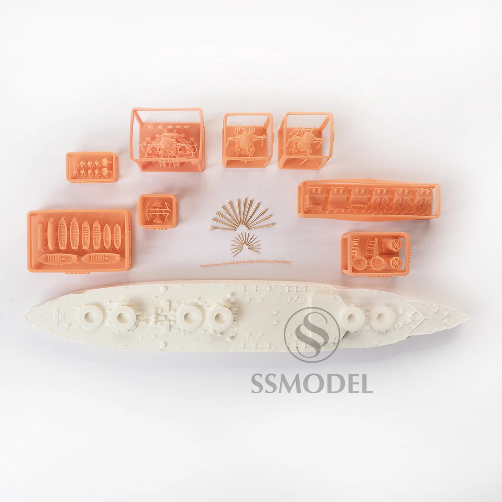 1/700 3D Printed US BB-32 Wyoming Class Battleship Ship Toy Model Homemade Assembled Model Hobby