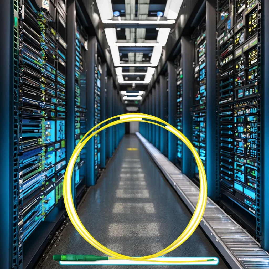 Cabo de Fibra Óptica LC APC Modo Simples G652D para Comunicação em Rede