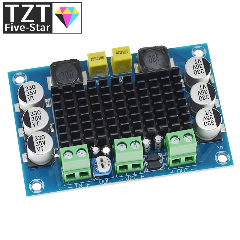 TZT TPA3116 D2 TPA3116DA DC 12V 24V 100W Mono Channel Digital Power Audio Amplifier Board TPA3116D2 Large Capacity Board