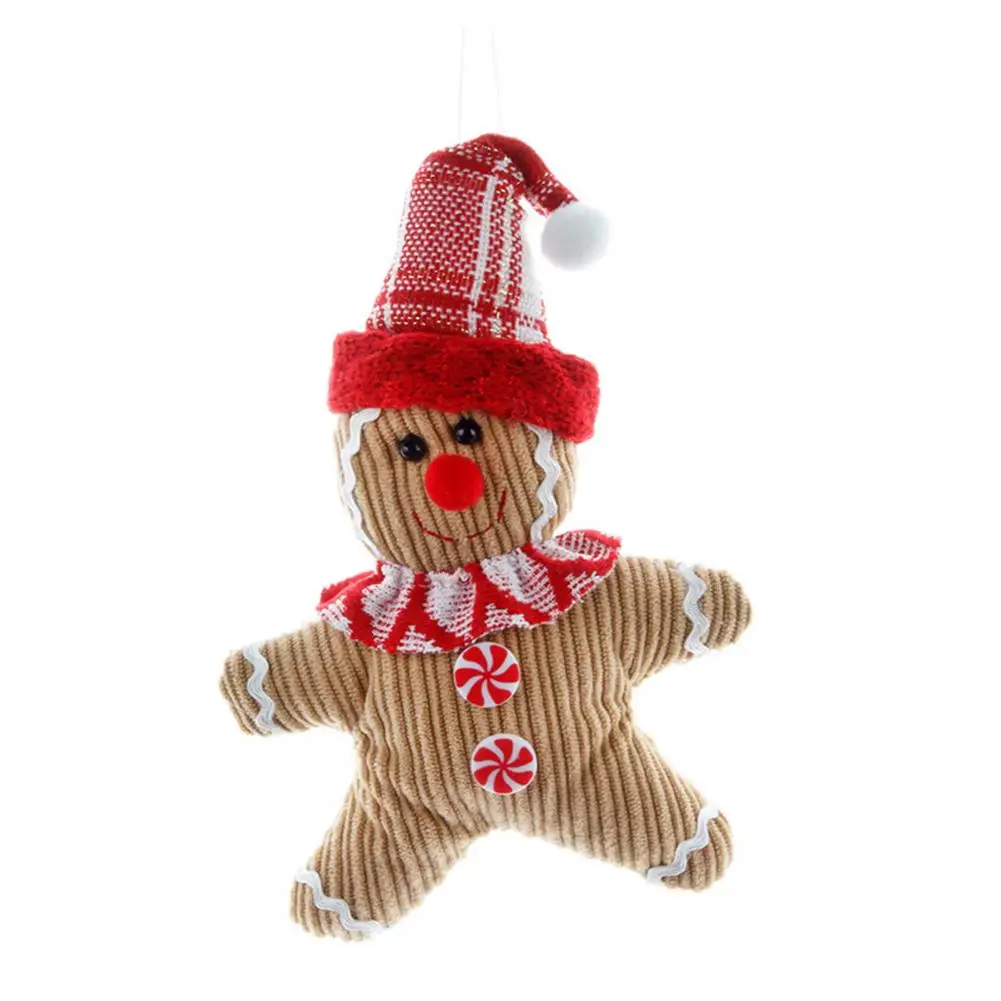 Holiday Gingerbread Decor Gingerbread Man Fireplace Ornaments Christmas Gingerbread Man Plush Doll for Tree for Holiday