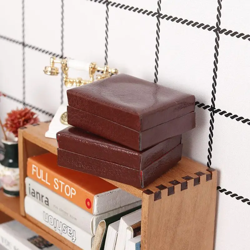 1 Set 1:12 Poppenhuis Miniatuur Accessoires Mini Houten Sieraden Doos Model Speelgoed Voor Poppenhuis Decoratie Vintage Sieraden Case