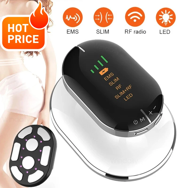 

EMS & RF Radio Frequency Body Slimming Machine Fat Burner Slim Shaping Device LED Light Therapy Lose Weight Cellulite Massager