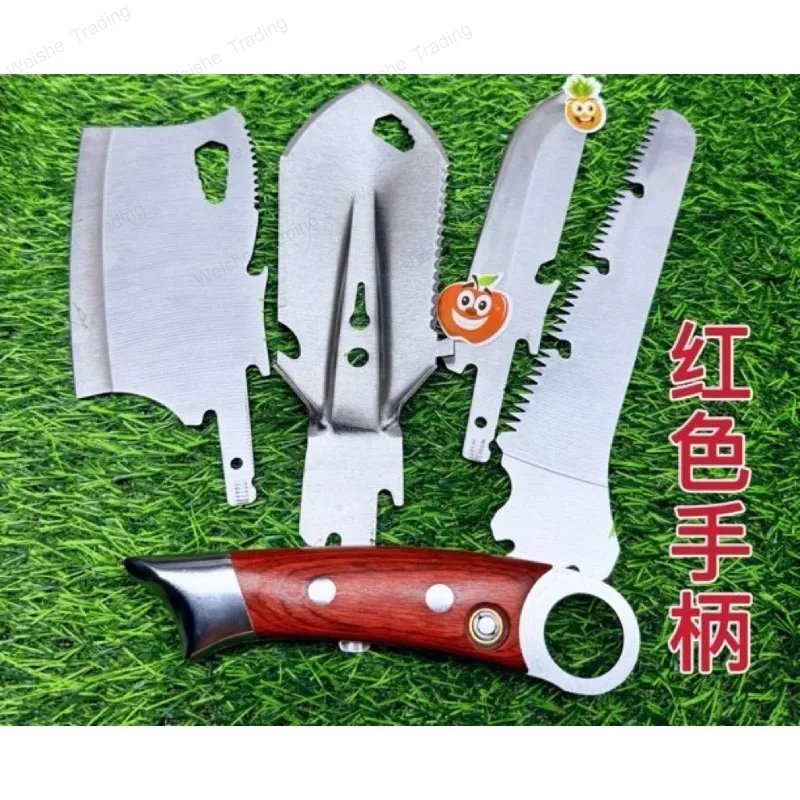 Outdoor camping tool set Super multi-functional Super portable removable handle Car outdoor combination tool set