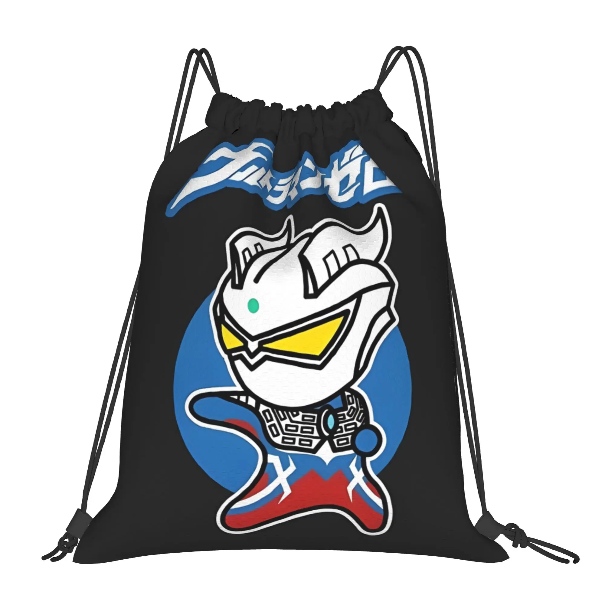 sports Pouch Ultraman Zero Chibi Style Kawaii  Portable Travel Drawstring Bags Riding Backpack Gym Clothes Storage Backpacks