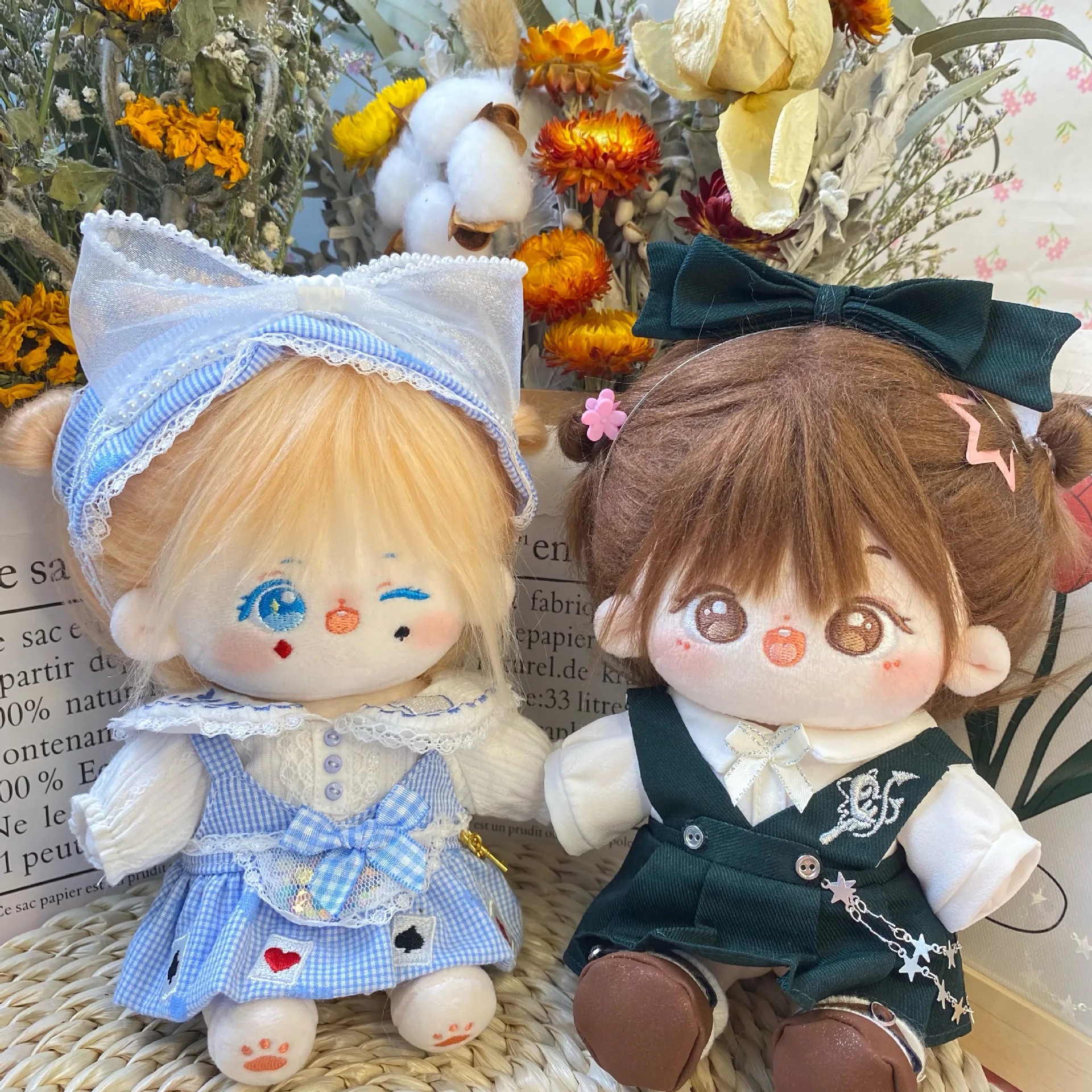 

20cm non-attribute cotton doll nude plush toy hand-made cute boy and girl dolls collect gifts cotton doll customized