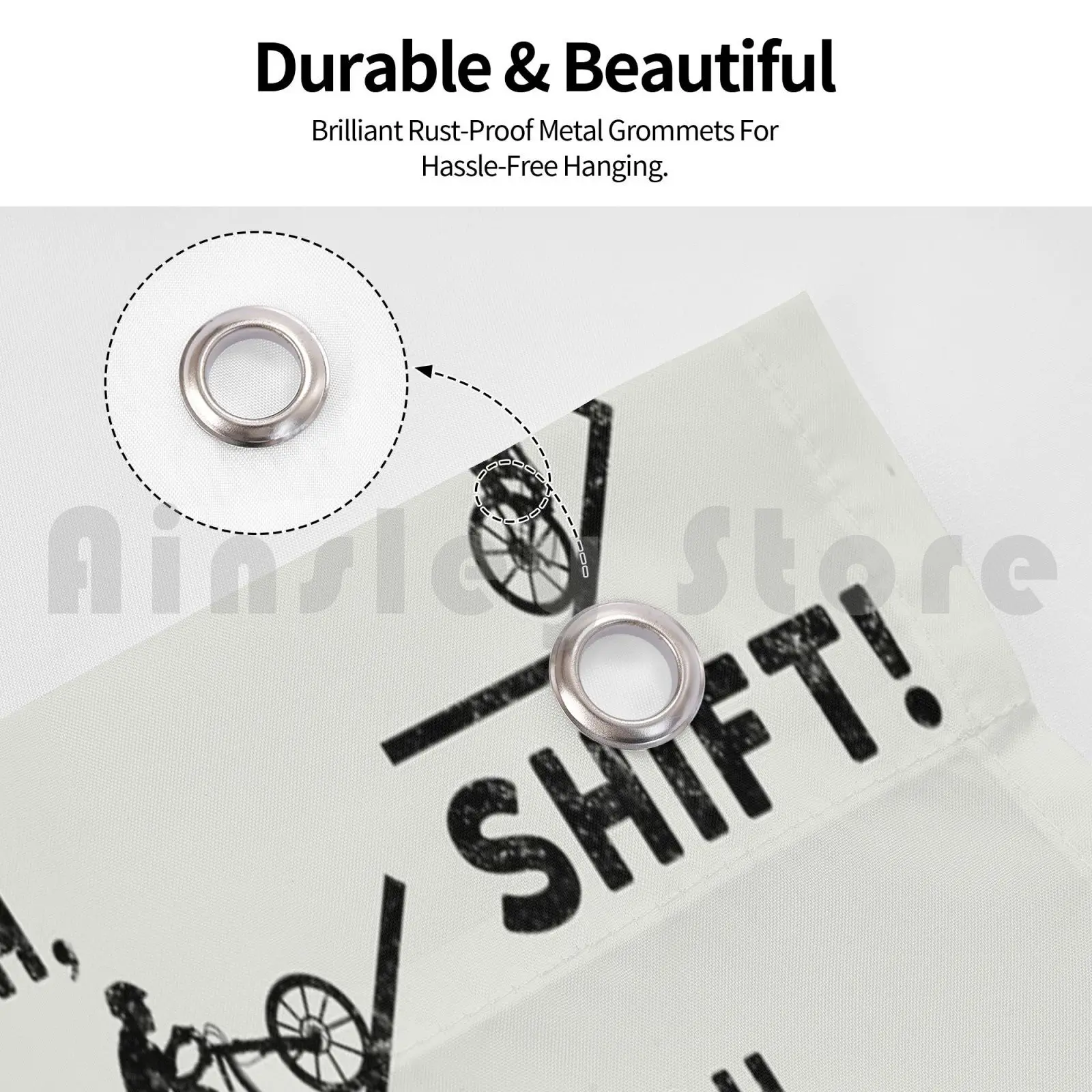 Oh Shift! Funny Mountain Biking Design Outdoor Decor Flag Car Flag Mountain Bike Trail Running Bike Biking Rider