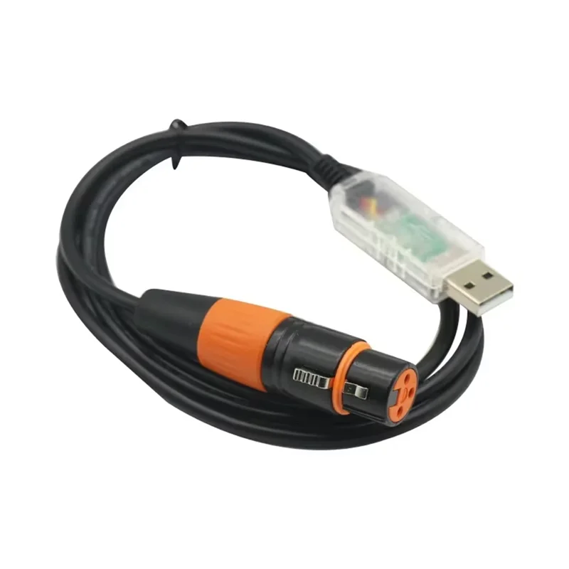 A37T-1PCS USB vers pour câble adaptateur DMX lumière de scène PC DMX512 contrôleur variateur câble de Conversion de Signal pour carte Arduino