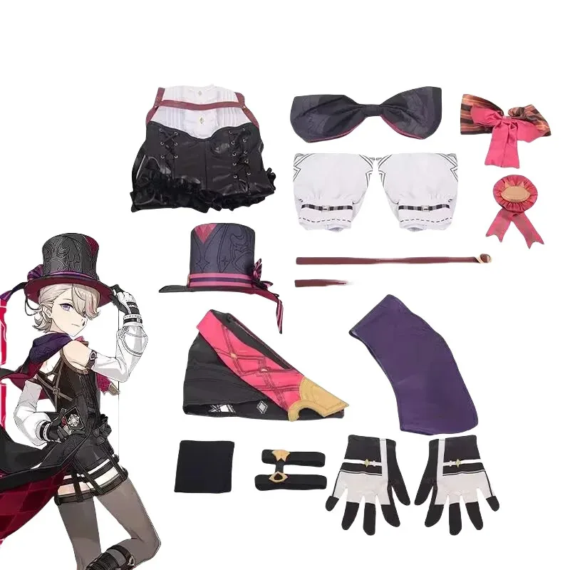 

Lyney Costume Wig Game Genshin Impact Cosplayx,5;d'2.y;8'