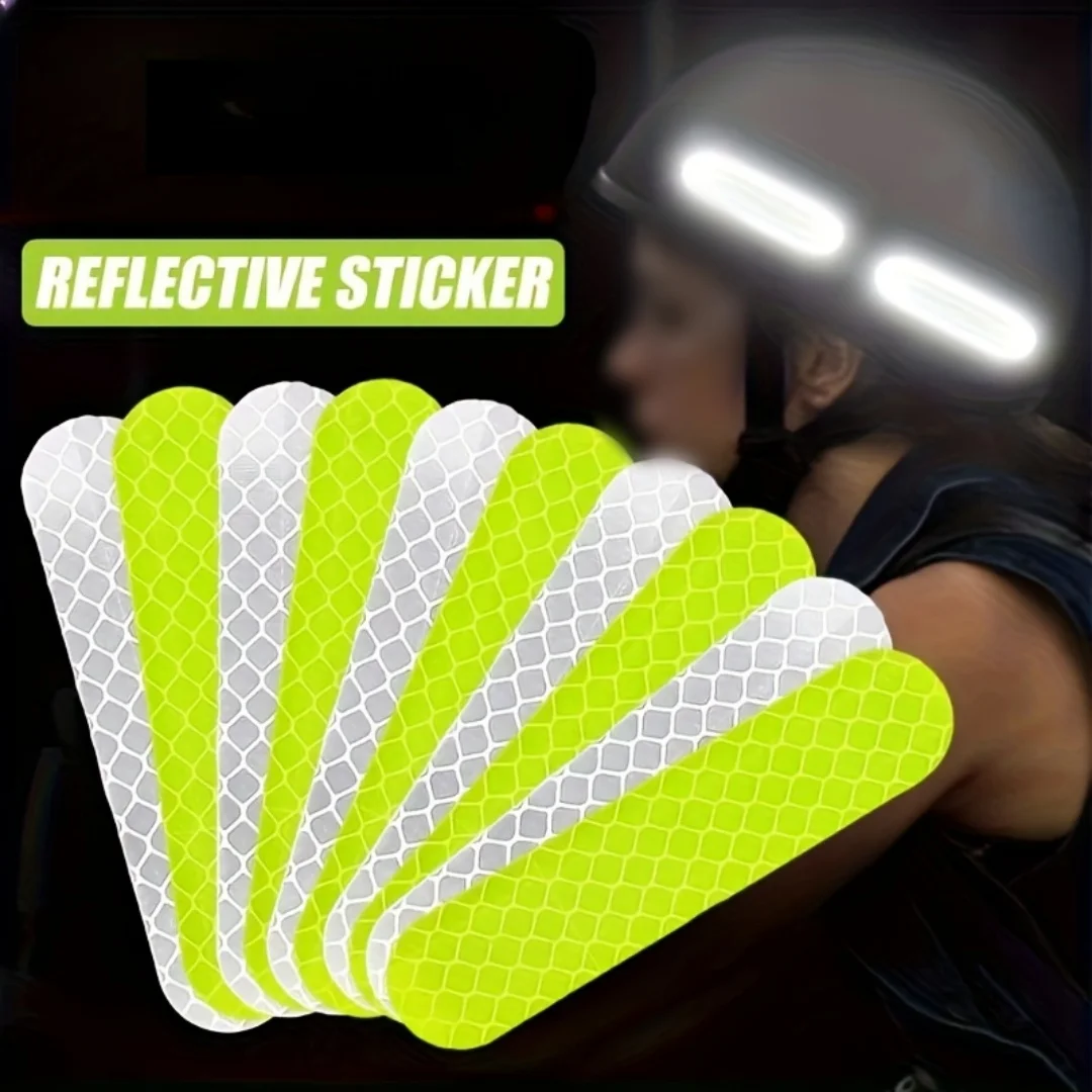 10/20/30/50pcs Reflective Stickers, Warning Reflective Stickers Stick-on Bike Helmet Reflector Sticker Reflective Tape Stickers