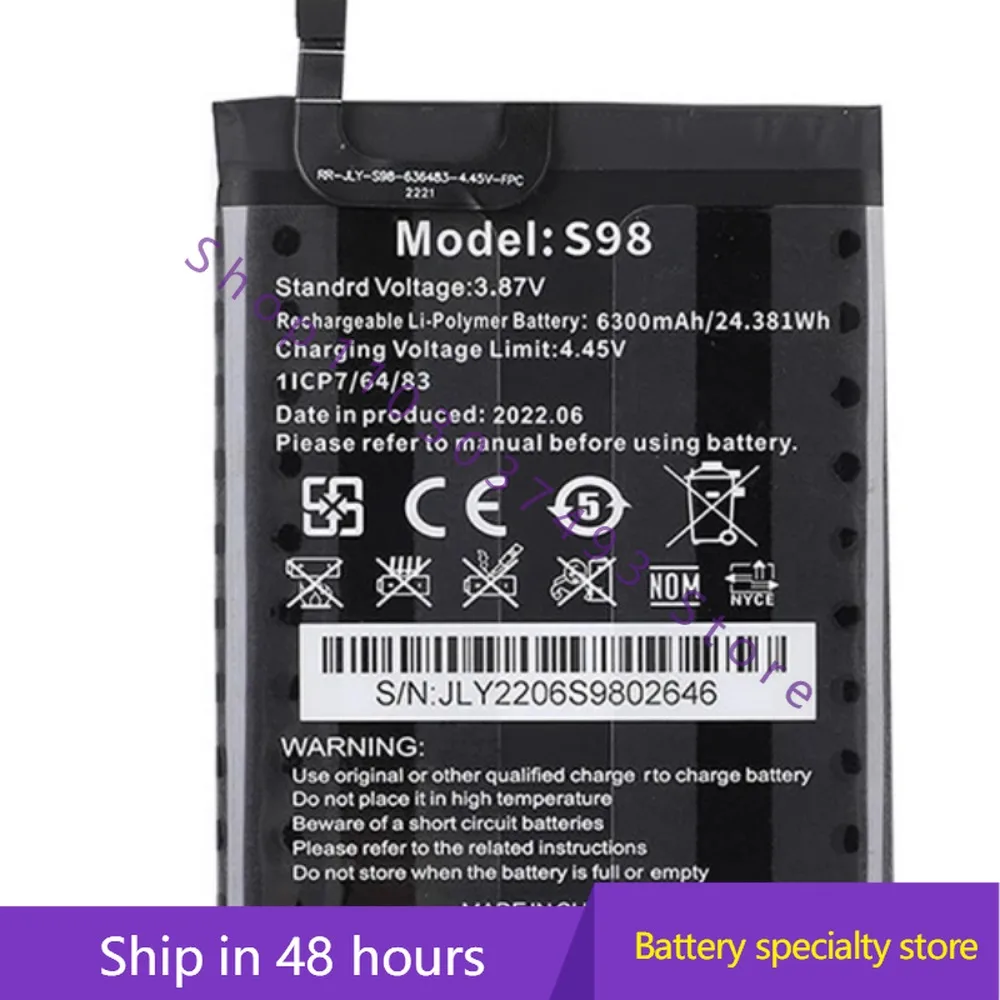 

Brand new high-quality compatible battery For oukitel WP20 S98 6300mah mobile phone battery