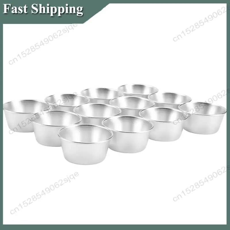 

-ABKM 12 Pieces Individual Molds Pudding Molds Cups Mini Chocolate Molten Pans Non-Stick Cupcake Cake Cookie Pudding Mold