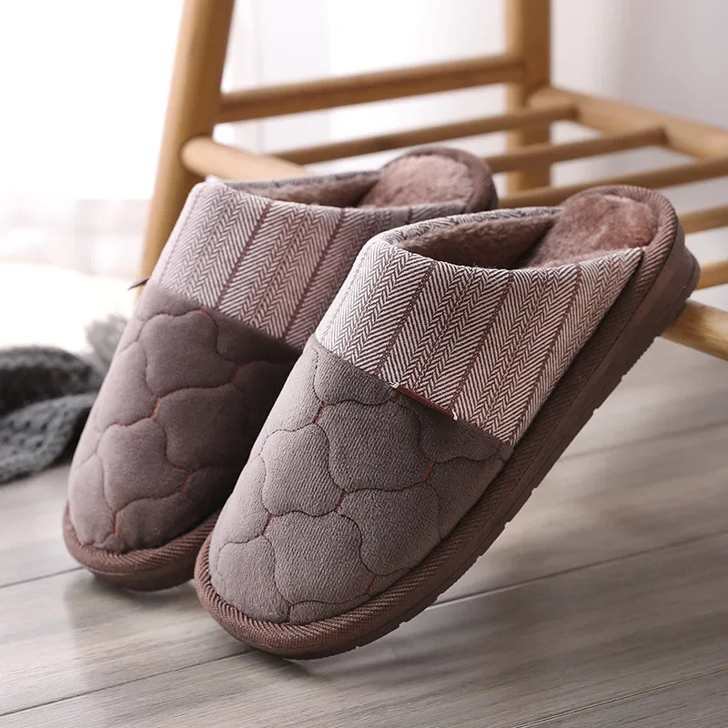 Size 46 47 48 49 50 Plus Size Men Autumn Winter Wind Slippers Extra Size Home Shoes  Warm Big Code Cotton Slippers Keep Warm