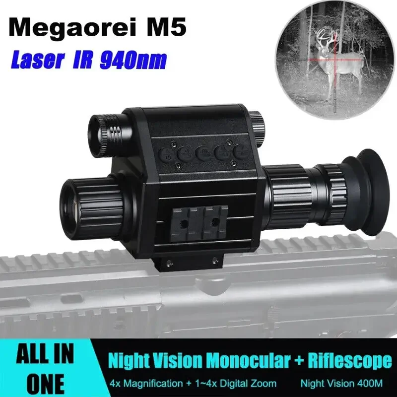 Megaorei M5 1080P HD Night Vision Scope 940nm IR Infrared Video Recorder Hunting