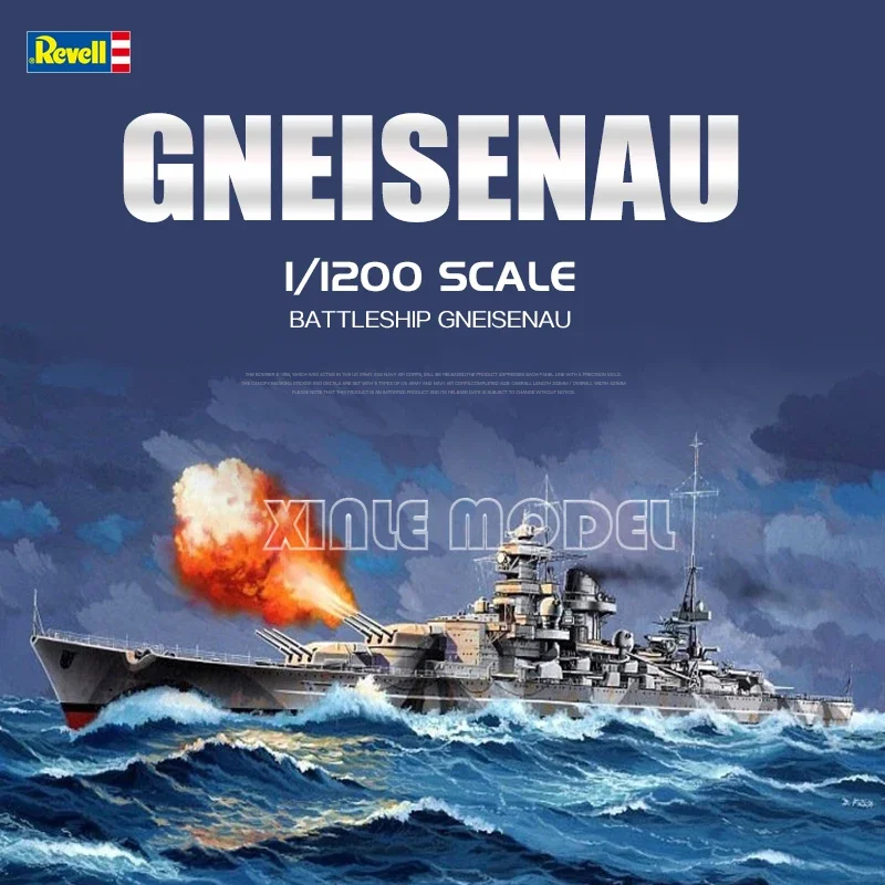 

Комплект пластиковой модели корабля Revell 05181, линкор Gneisenau 1/1200