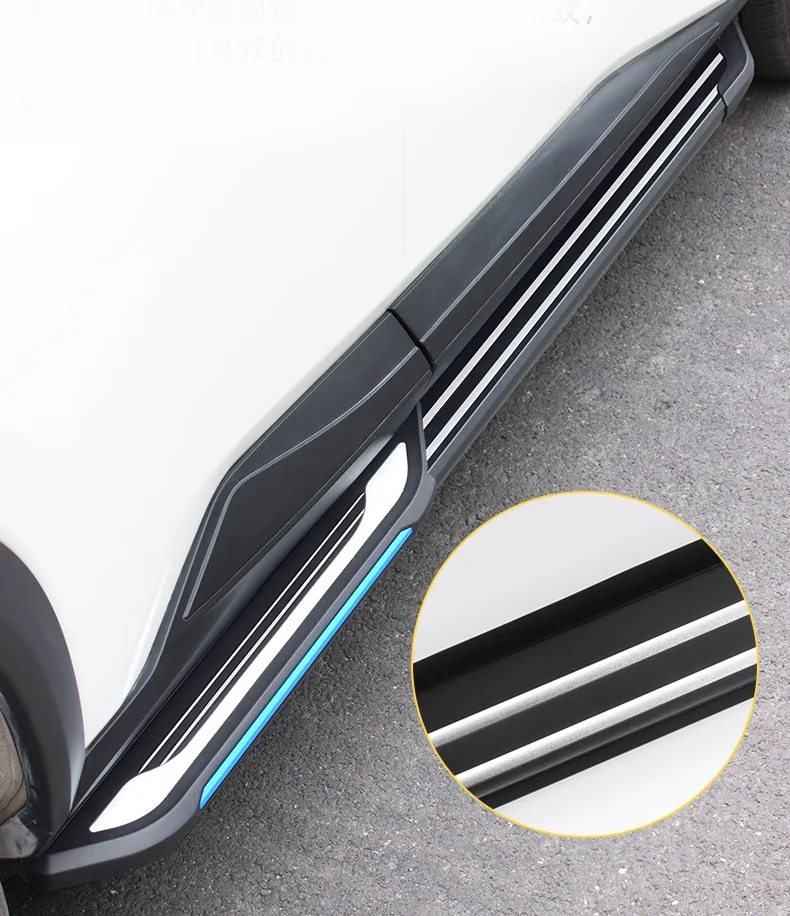 2pcs fit for Range Rover Evoque 2011-2019 Side Step Running Board Nerf Bar Aluminium Pedal (with Brackets)